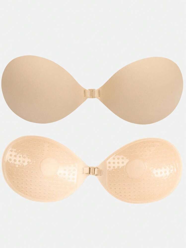 1/2/4 قطع حمالة صدر شفافة للزفاف مع إغلاق أمامي | ملصقات حلمة سيليكون قابلة لإعادة الاستخدام للفساتين بدون ظهر | أزهار الصدر اللاصقة بدون أشرطة للحفلات والفساتين المسائية - متعدد الألوان - مشاهدة 21