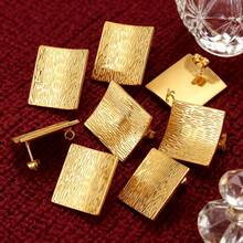 2/6件装 18K金不锈钢耳环方形耳钉底座钩制作配件连接器耳环首饰材料批发 - 耳環 - 查看 6