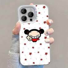 Funda de Teléfono P-Pucca Cute Love para 17,16,15,14,13,12,11,Pro,Max,Plus, Cubierta Mate Blanca a Prueba de Golpes - z2 - Ver 5