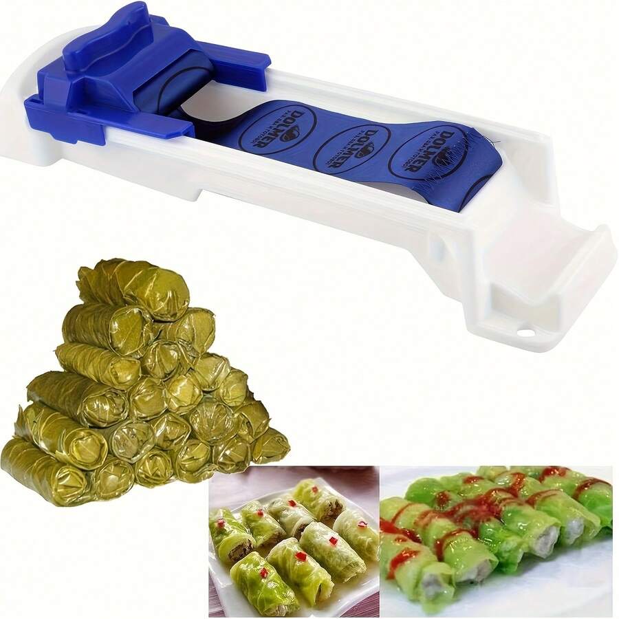 1pc Heavy-Duty Manual Meat Roller Is Suitable For Making Sushi, Spring Rolls, Grape Leaf Buns, Dumplings, Household Kitchen Tools, And Portable Lunch Boxes - Multicolor - View 1