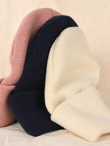 1SET Kids Hat Gloves Set For School - Knitted Baby Hat For Winter, Warm Unisex Combo Pack Knitted Hat Outdoor Accessory - 1 Set - View 9