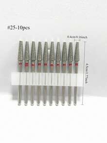 金刚石美甲钻头套装，适用于美甲钻、电动锉刀、专业硬质合金钻头套装，适用于亚克力凝胶美甲，家庭美甲沙龙适用