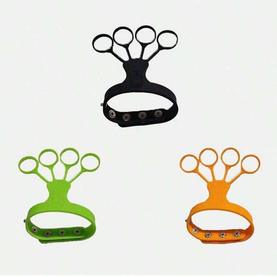 1pc Silicone Five-Finger Grip Strengthener, Assist Shooting Practice, Finger Strength Training Fitness Equipment - Multicolor - View 1