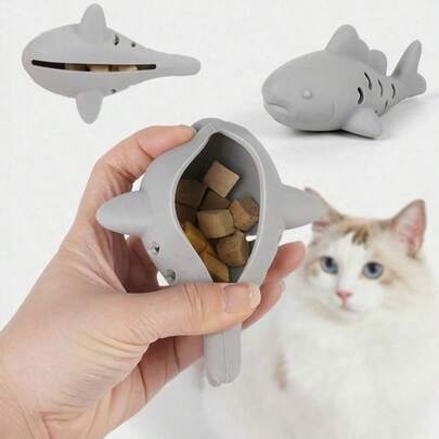 Silicone Fish Shaped Slow Feeder Puzzle Toy, Trains Pet Biting Strength, Funny Cat/Dog Toy