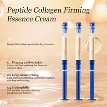 3pcs Polypeptide Collagen Elastic Essence Cream, Micro-Molecular Collagen Anti-Wrinkle Lotion Sink, Moistening Firming Up For Face - mặc định - Xem 4
