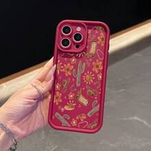 La elegante y sencilla carcasa anti - caída con diseño de patrón gráfico es adecuada para los modelos  17, 16, 15, 14, 13, 12, 11 Pro / air / xR / XS y  s25 / S24 / S23 / S22 / Fe / plus, construida con materiales tpu, que brindan protección contra caídas y amortiguadores. Adecuado para regalar amigos y regalos de San valentín. - Marrón - Ver 7