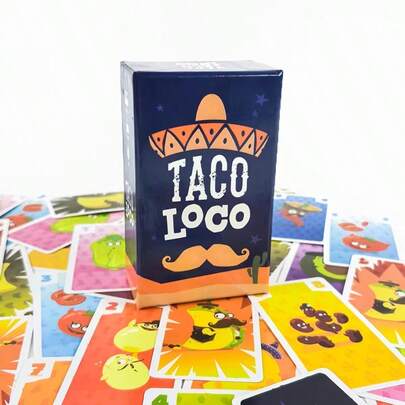 Taco Loco 70 Pcs Hilarious Fun Card Game, Christmas Ice-Breaking Party, Family Gathering, Couples Date Night, Group Entertainment, Interactive Game Play, Engaging Activity, High-Quality Cards, Compact Storage, Social Gathering