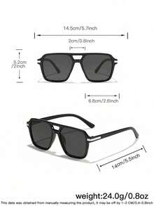 Conjunto de 3 óculos da moda Masculinos Estilo Aviador com Armação Dupla, Ideais para Uso Externo.