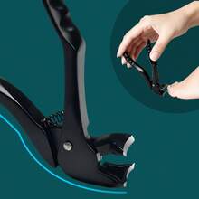 Thick Toenail Clipper For Elderly, Upgraded Oblique Head Big Toe Nail Clipper, Wide Jaw Opening, Sharp Heavy-Duty Nail Cutter With Catch Tray And Long Handle - Black - Multicolor - View 4