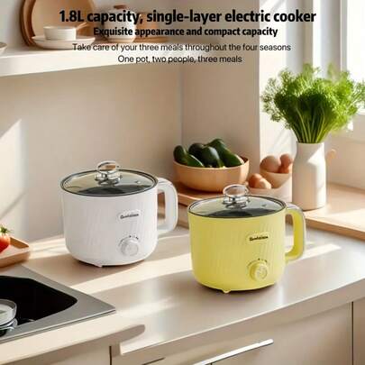 RAF Portable Electric Cooker & Steamer, Multi-Function Pot For 1-3 People, Convenient For Stir-Frying, Stewing, Steaming, Non-Stick Pot, Suitable For Cooking Chicken, Noodles, Rice, Soup, Porridge, Steamed Buns, Hot Pot And More