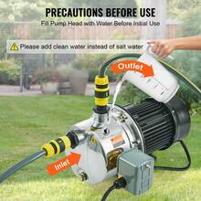 Bomba de chorro para pozos poco profundos de acero inoxidable  3/4HP SUS304, 115 voltios, 18,5 GPM, 131 pies de altura máxima, para sistema de riego de jardines agrícolas, suministro de agua a gran altura, ducha de refuerzo - 115 voltios, 18,5 GPM - Ver 4