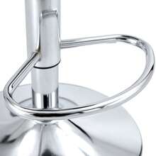 Pack Of 2 Adjustable Beam Chairs: Transparent Legs + White Metal, Silver, Height Adjustable From 82 To 104 Cm, Swivels 360°. - Silver - View 9