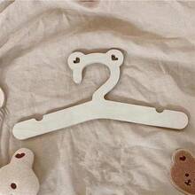 3/5/8/10/15/20/30pcs Cartoon Rabbit Ear Clothes Hanger For Children, Wooden Drying Rack - Beige - View 11