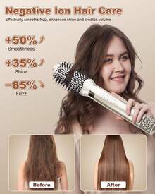 Secador de pelo multifuncional 8 en 1, cepillo de aire caliente, rizador y plancha. - Tipo de Enchufe A USA (110-127V) - Ver 5