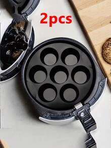 2/1个空气炸锅硅胶烘焙模具，1个煎饼杯模具，不粘硅胶纸杯蛋糕衬垫，空气炸锅煎饼和蛋糕配件，非电动硅胶烘焙模具 - 彩色 - 查看 14