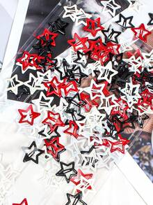 60pcs/Set Y2K Colorful Drip Oil Star Hair Clips, Multicolor Star Shaped Design, Satisfy Various Matching Needs, Add Cute And Vibrant Touches To Hairstyles - Suitable For Girls And Women, Daily, Weekend Outings, Birthday Parties, Easily Enhance Your Look And Create A Sweet, Adorable Image, Hair Claws, Hair Slide, Hair Barrettes, Hair Accessories - Multicolor - View 13