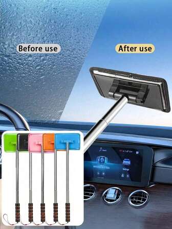 Windshield Cleaner Tool(1 Cloths /3 Cloths/5 Cloths) -Extendable Detachable Handle,Microfiber Cloth Car Window Cleanser Brush, Auto Glass Wiper For Car Detailing, Windshield, Trucks, SUVs, RVs, And Home Windows,Car Cleaning Kit,Car Window Cleaner,Windshield Cleaner