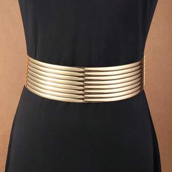 1 st. färgblocksaccessoar i bohemiskt PU-läder, höst/vinter