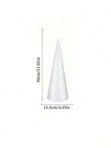 1 buc con mare din spumă solidă albă/con rotund, consumabile de sărbători DIY, Crăciun din spumă PS, decor pentru scene de ziua de naștere, afișaj pentru evenimente, accesorii pentru con, decor pentru casă, con de brad de Crăciun artificial strălucitor, con de brad de Crăciun, con decor de Crăciun, Anul Nou, Ziua Recunoștinței, iarnă, cadou manual de Ziua Îndrăgostiților
