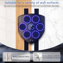 Music Boxing Machine, Wall-Mounted Music Boxing Machine, Electronic Boxing Training Target Exercise Boxing Equipment, With Gloves, Suitable For Home, Indoor And Gym - Grey - View 5