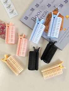 2pcs Air Bangs Curler Rollers, Hair Styling Tool, Slouchy Perm Fixer, Crimped Hair Clips For Women - Multicolor - View 1