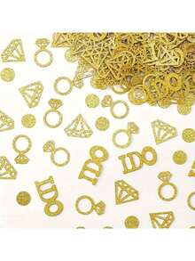 100 قطعة/عبوة من حلقات الحلي المزخرفة بالبريق، مناسبة لعيد الحب، الزفاف، ديكور الحفلات، ديكور وسط الطاولة، قطع من الورق المزخرف بالبريق - متعدد الألوان - مشاهدة 3