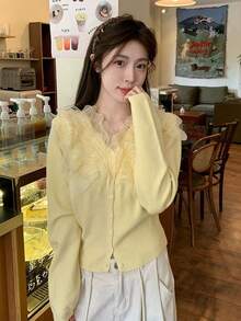 Women Cardigans - 黃色 - 查看 6