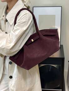 Nouveau sac à main de mode pour femmes  mat rétro haut de gamme, sac à bandoulière, édition spéciale multifonctionnelle, élégant, spacieux, durable, léger, polyvalent pour le travail, les voyages, les affaires, grand sac fourre-tout pour les cosmétiques - Multicolore - Voir 7