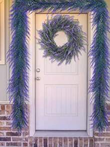 3/1 buc. Coroană de viță de vie cu lavandă, 70 inch, decor artificial cu viță de vie, potrivit pentru casă, petrecere de sărbători, nuntă, coridor și scară, perete și fereastră, arc, petrecere tematică, atmosferă, decor pentru casă - Multicolor - Vizualizare 5