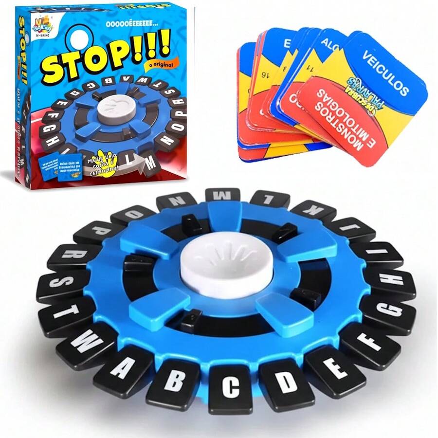 Jogo De Raciocínio o ê Stop Jogar Entre Amigos com 72 Temas - Azul - Visão 1