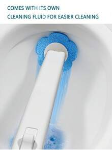 6-42 Pieces Of Disposable Toilet Brush Wall-Mounted Home Toilet Bathroom Cleaning Replacement Head Magic Device - Purple Lavender Replacement Brush Head (handle base not included) - View 7