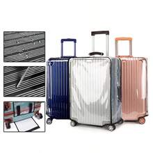 1 husă de protecție pentru bagaje din PVC de înaltă calitate, design transparent și husă retractabilă pentru mâner, husă de protecție pentru bagaje rezistentă la zgârieturi pentru călătorii, rezistentă la praf și impact, potrivită pentru majoritatea dimensiunilor de bagaje - transparent - Vizualizare 1