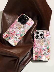 ¿Qué funda de teléfono festiva 2 en 1 de Cascanueces rosa con diseño de bastones de caramelo y árboles de Navidad? Compatible con  11 y modelos  17  16 Pro Max  15 Pro Max  13 y  12 Fabricada en material de TPU que proporciona protección contra golpes y caídas Una excelente opción para regalar a familiares, amigos, seres queridos, novios/novias y regalos de Navidad..funda de  15,  17 Pro Max, fundas para , funda de  16 Plus, regalos de Navidad, funda de  13, funda de teléfono de Navidad, funda de  16 Pro, funda de teléfono  15 - Blanco - Ver 4