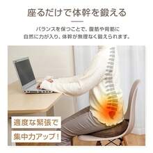 バランスクッション バランスディスク クッション 体幹 トレーニング ダイエット 骨盤 姿勢 足ツボ 足裏マット カバー付き 空気入れ付き 腰 お尻 エクササイズ - グレー/ブラウン - チェックする 4