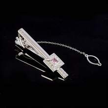 High End Business Suit Tie Buckle, Men's Light Luxury Boutique Tie Clip, Valentine's Day Gift - Pha lê đỏ - Xem 9