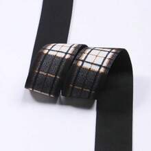 复古棋盘格图案缎带，创意拼布爱心花卉编织带，DIY发饰蝴蝶结缎带