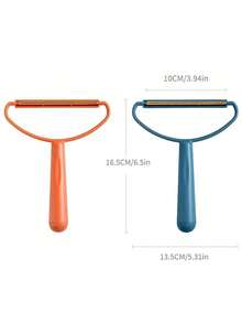 1/2/3pcs Handheld Fabric Shaver, Plastic Handle, Anti-Rust Copper Blade Shaver, Random Color, Pet Hair Remover, Carpet Lint Remover, Suitable For Carpets, Car Mats, Sofas, Pet Beds, Furniture And Carpets, Effective For Removing Fuzz And Hair From Woven Fabrics, Carpets And Other Textiles, Not Suitable For Knitted Sweaters - Multicolor - View 8