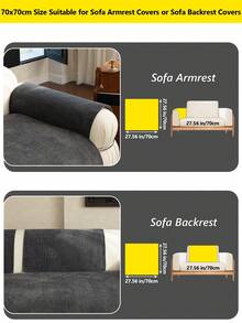 1PC Modern Solid Color Sofa Cushion, All-Season Universal Lazy Seat Pad, Suitable For 1-4 Seater Sofa Protective Cover Slipcover, Machine Washable And Pet-Friendly - Dark Grey - View 14