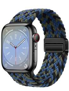 18/20/22mm 磁性尼龙表带，兼容三星 Watch7 和 GT6 | 38-49mm 快拆表带，适用于 Ultra3/S11-S1 SE - 磁吸扣藍迷彩 - 查看 13