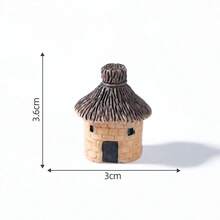 1/6pcs Mini House Resin Figurines - Ideal For DIY Fairy Garden, Succulent Planting And Glass Container Planter Decor! - Apricot - View 11