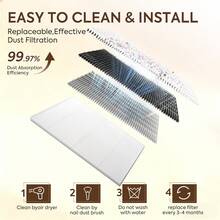 高效吸力指甲粉尘收集器，防止粉尘扩散，静音卸甲，防尘设计，专业美甲沙龙工具 - 白色 - 查看 7