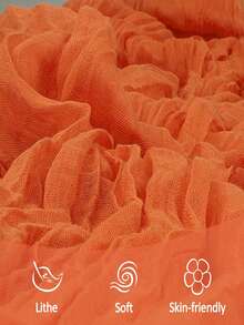 3 piezas Cheesecloth naranja Camino de mesa 35 X 118 pulgadas (Aprox. 90 X 300 cm) Tela de cheesecloth transparente Caminos de mesa, a granel para boda, fiesta, baby shower, decoración de ducha nupcial - Naranja - Ver 4