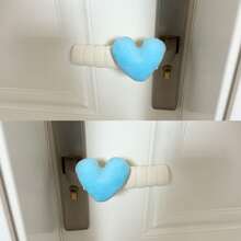 1/2pcs Valentine's Day Heart-Shaped Anti-Static Door Handle Cover, Bedroom Anti-Collision Room Decor Door Handle Protector, Anti-Collision Anti-Static Window/Door Handle Protector, Thick Padding Home Decor, Couples Decoration - Multicolor - View 6