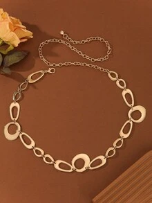 1-Piece Women's Waist Chain Bohemian Gothic Metal Gold Chain Belt Hippie Belt Exaggerated Style Women's Belt Chain Rebellious Oversized Belt Millennium Women's Accessories Rivet Belt Western Belt Chain Belt - Multicolor - View 5