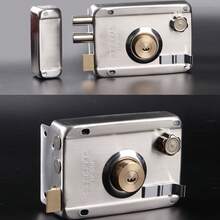 Exterior Lock with Keys 304 Stainless Steel Anti Theft Deadbolt Locking Door Set for Entry Door Home Security - Plateado - Ver 2