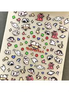 新款浮雕卡通蜡笔小新系列贴纸 - 网络红人热销浮雕美甲贴纸、小图案装饰贴纸、手机壳贴纸、涂鸦贴纸、防水贴纸、DIY装饰贴纸、卡通贴纸、行李箱贴纸、笔记本贴纸、水杯贴纸、吉他贴纸