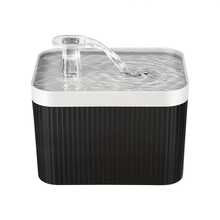 2.5升猫咪饮水器，大容量，条纹设计，USB供电自动宠物饮水器，为猫狗提供新鲜可见的饮用水，无需电池 - 2.5升 - 查看 11