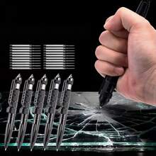 Tungsten Steel Tactical Pen, Multi-Functional Car Window Breaker, Essential For Emergency Escape, Military Survival Pen, With Glass Breaker, Suitable For Men And Outdoor Use, Tactical Pen, Pocket Pen, Outdoor Gear, Survival Gear, Compact Design, Rugged Style, Robust Construction, Precision Engineering, Writing Instrument, Multi-Functional Pen, A Gift For Men, Fathers, And Husbands From Outdoor Enthusiasts.