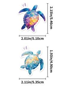 50Pcs Sea Turtles Stickers For Water Bottles, Colorful Ocean Animals Aesthetic Laptop Decals For Water Bottle Laptop Scrapbook, Back To School For Classroom Rewards - Multicolor - View 8