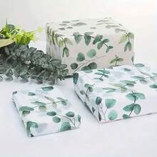 10pcs Eucalyptus Pattern Gift Wrapping Paper - Semi-Transparent, Unique Botanical Design, Suitable For Wedding, Birthday, Valentine's Day, Mother's Day And Other Holiday Gift Wrapping - Multicolor - View 6